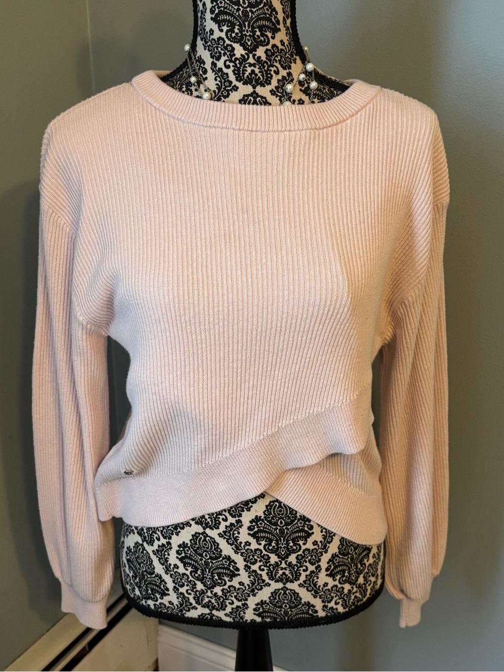 lululemon athletica Light Pink Ribbed Crew Sweater